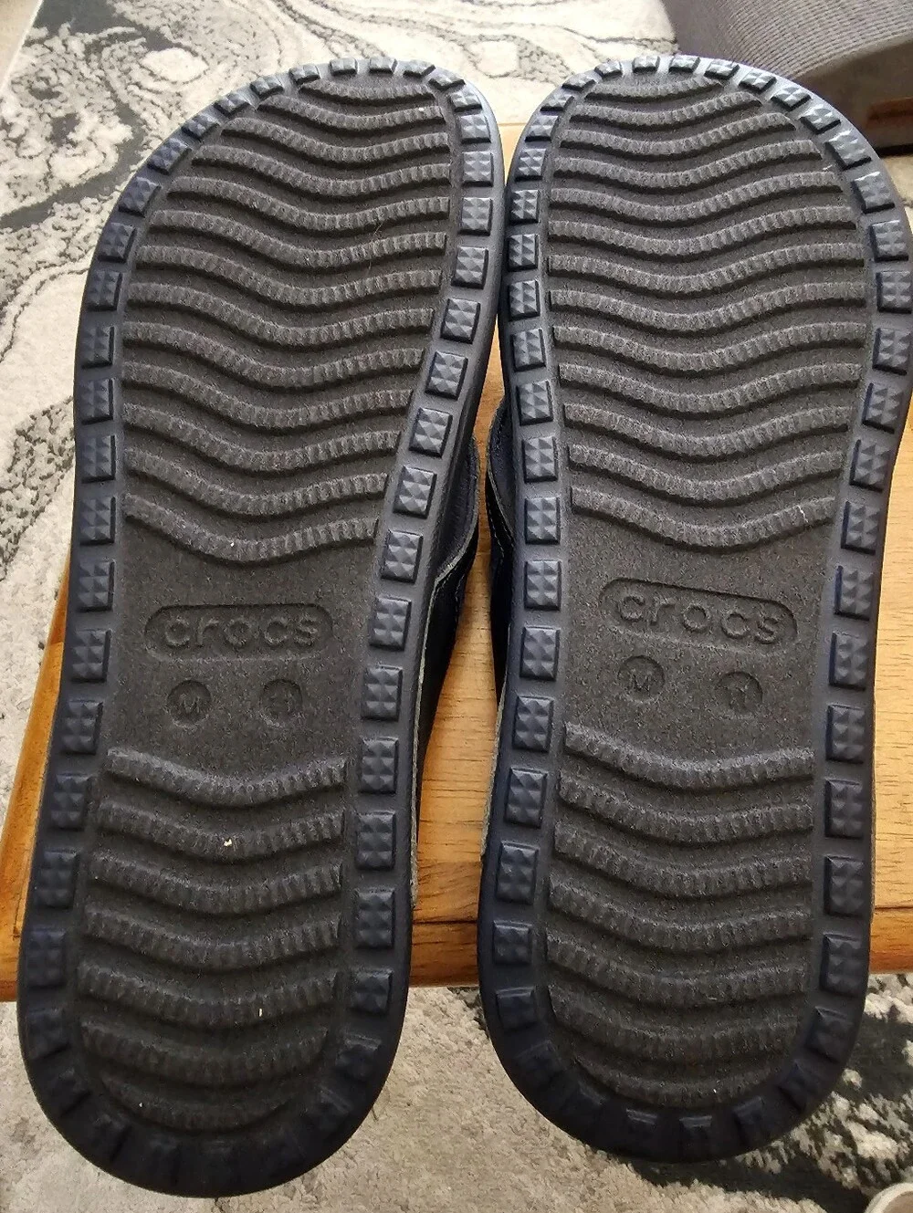 Crocs Yukon Sport LiteRide Flip Flops Sandles Mens Navy Blue Slip-On Thong - 11M